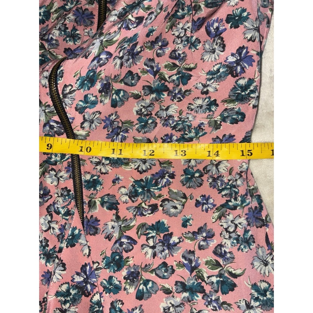 Burberry Dress Women's 8 Pale Rose Silk Floral Midi Boho Cottagecore Prairie NEW - Picture 15 of 16